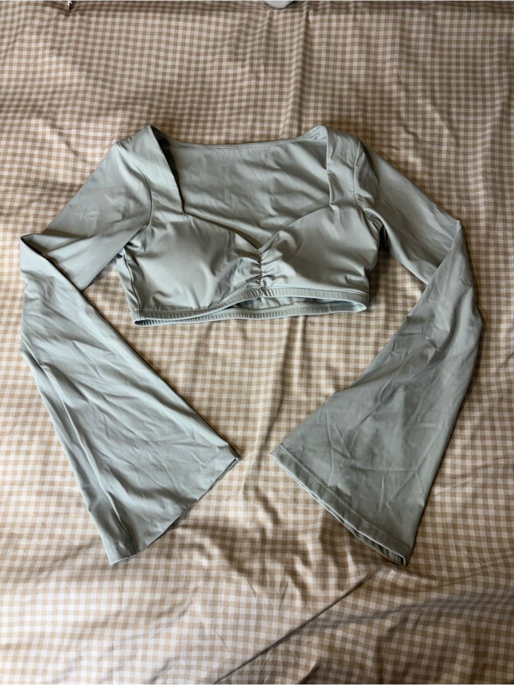 Fitness Fashioness City Girl Flared Long Sleeve Sports Top - Misty
